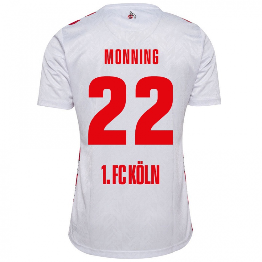 Kinderen Marlon Monning #22 Wit Rood Thuisshirt Thuistenue 2024/25 T-Shirt