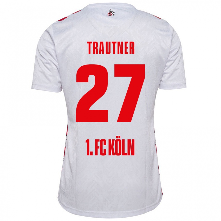 Kinderen Tobias Trautner #27 Wit Rood Thuisshirt Thuistenue 2024/25 T-Shirt