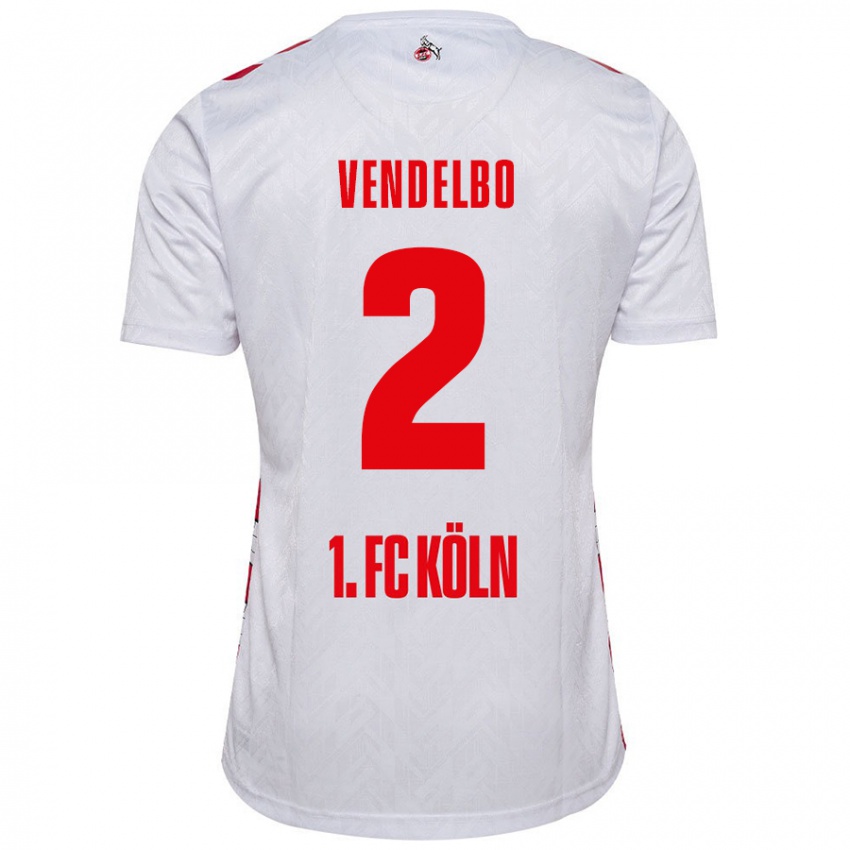 Kinderen Sofie Vendelbo #2 Wit Rood Thuisshirt Thuistenue 2024/25 T-Shirt