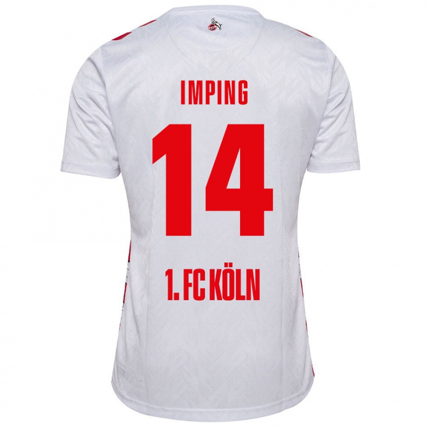 Kinderen Carlotta Imping #14 Wit Rood Thuisshirt Thuistenue 2024/25 T-Shirt