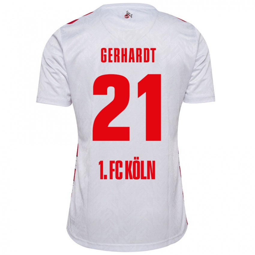 Kinderen Anna Gerhardt #21 Wit Rood Thuisshirt Thuistenue 2024/25 T-Shirt