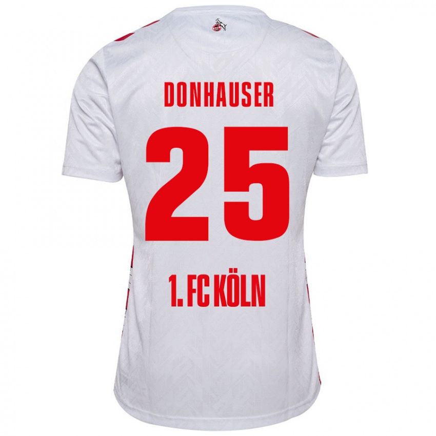 Kinderen Laura Donhauser #25 Wit Rood Thuisshirt Thuistenue 2024/25 T-Shirt