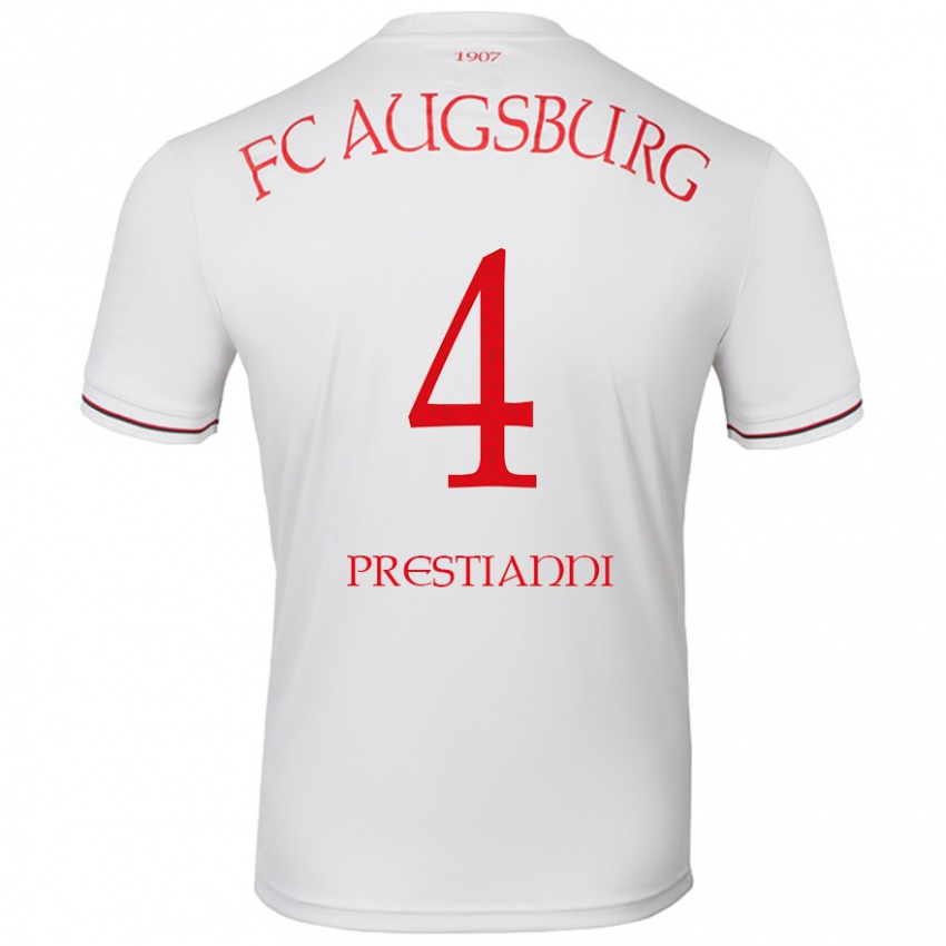 Kinderen Luis Prestianni #4 Wit Thuisshirt Thuistenue 2024/25 T-Shirt