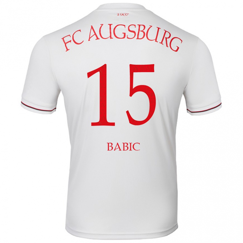 Kinderen David Babic #15 Wit Thuisshirt Thuistenue 2024/25 T-Shirt