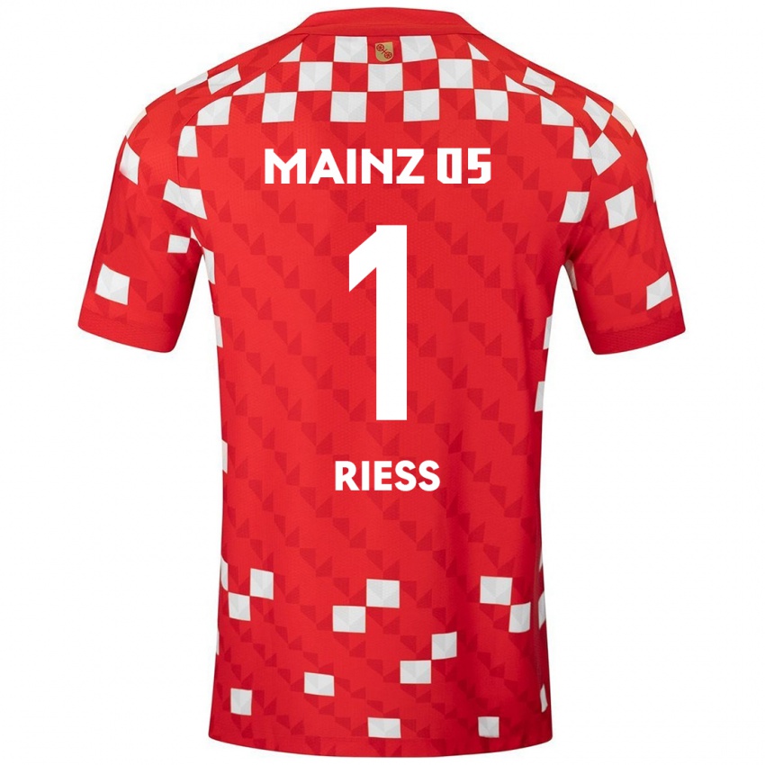 Kinderen Lasse Rieß #1 Wit Rood Thuisshirt Thuistenue 2024/25 T-Shirt