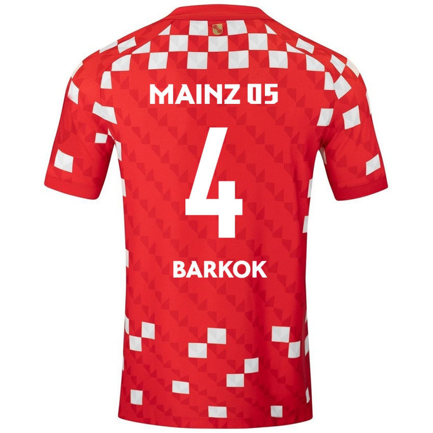 Kinderen Aymen Barkok #4 Wit Rood Thuisshirt Thuistenue 2024/25 T-Shirt