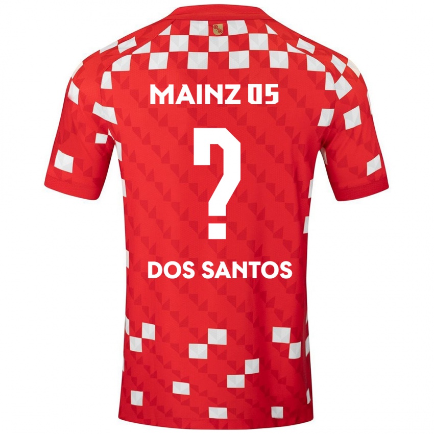 Kinderen Alexandre Tavares Dos Santos #0 Wit Rood Thuisshirt Thuistenue 2024/25 T-Shirt