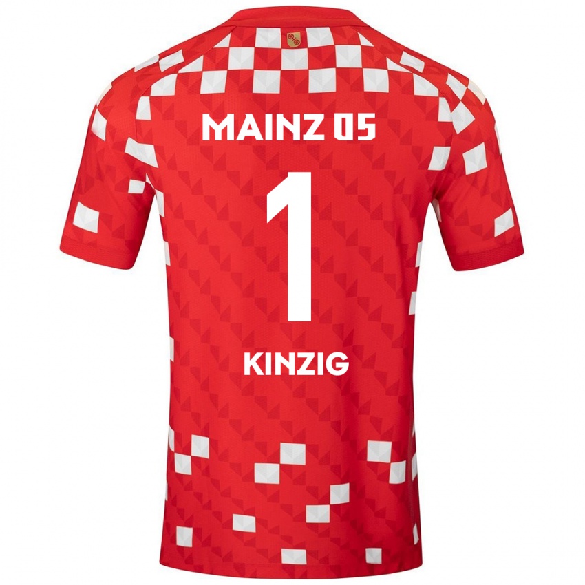 Kinderen Maximilian Kinzig #1 Wit Rood Thuisshirt Thuistenue 2024/25 T-Shirt