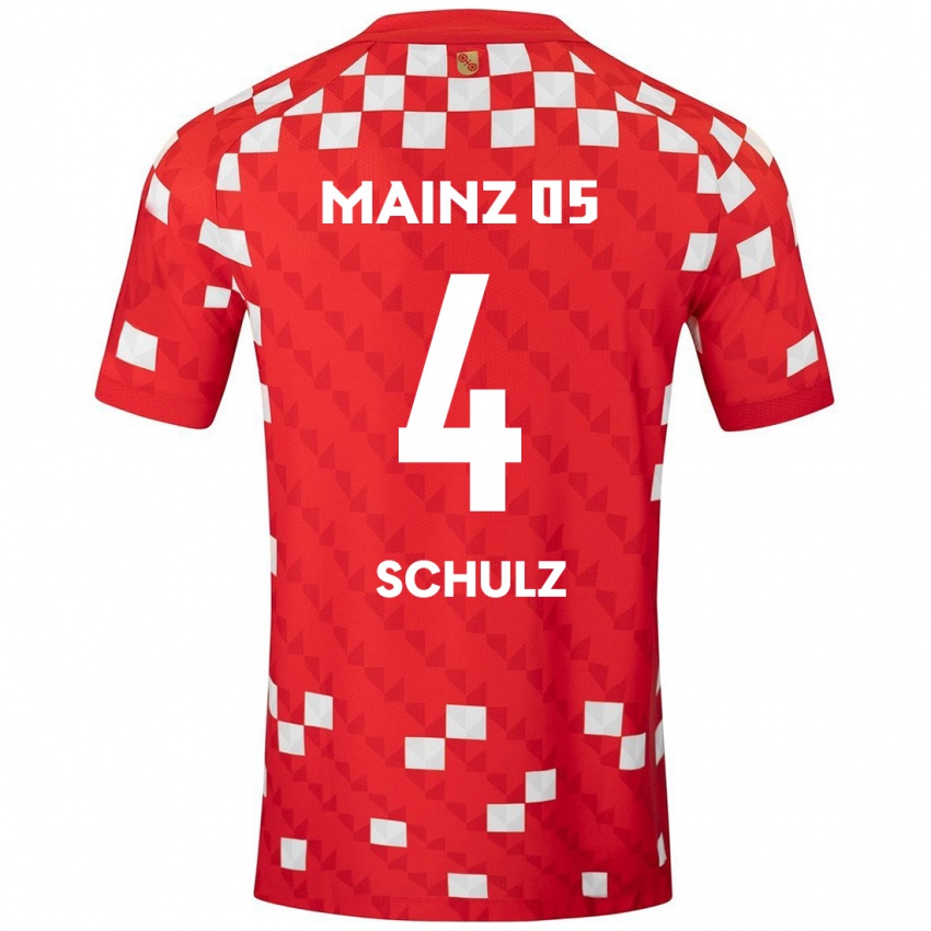 Kinderen Philipp Schulz #4 Wit Rood Thuisshirt Thuistenue 2024/25 T-Shirt