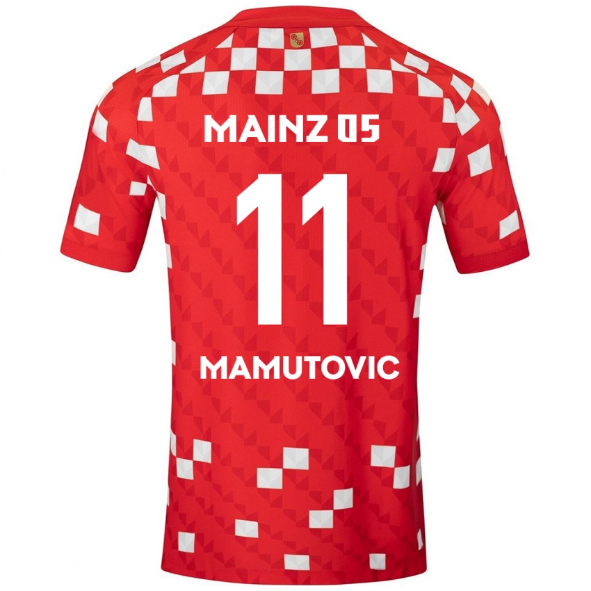 Kinderen David Mamutovic #11 Wit Rood Thuisshirt Thuistenue 2024/25 T-Shirt