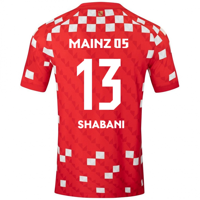 Kinderen Eniss Shabani #13 Wit Rood Thuisshirt Thuistenue 2024/25 T-Shirt