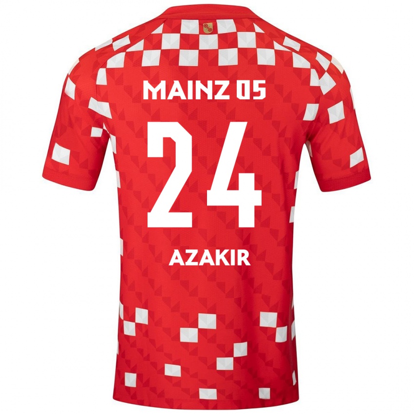 Kinderen Dennis Azakir #24 Wit Rood Thuisshirt Thuistenue 2024/25 T-Shirt