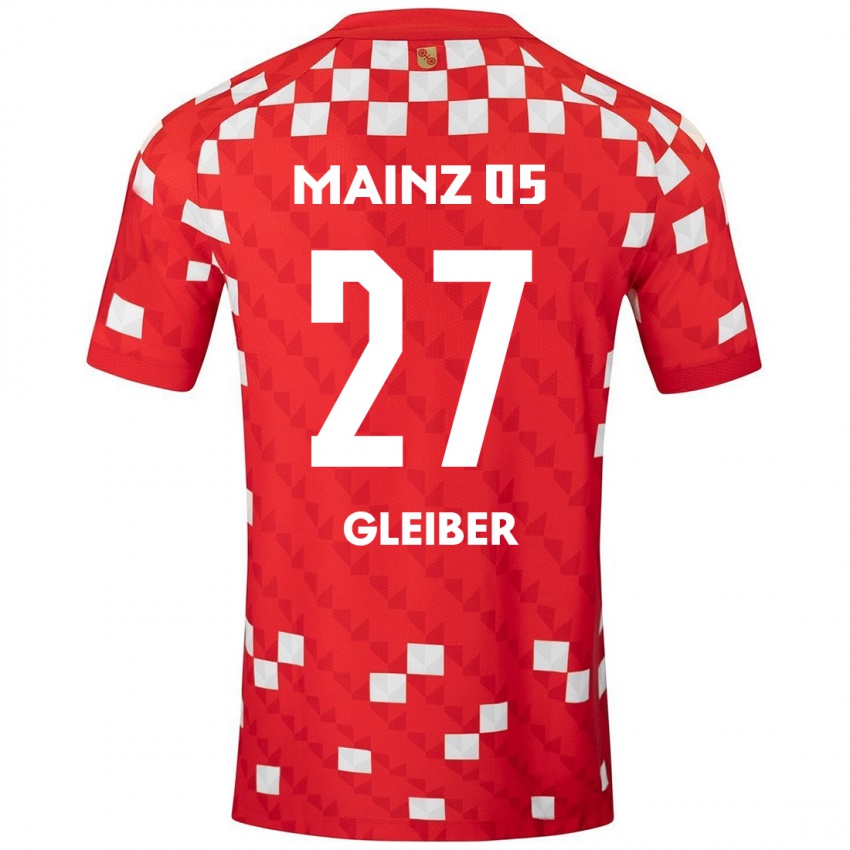 Kinderen Daniel Gleiber #27 Wit Rood Thuisshirt Thuistenue 2024/25 T-Shirt