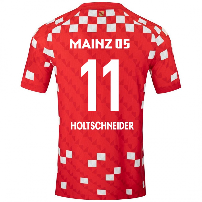 Kinderen Hannah Holtschneider #11 Wit Rood Thuisshirt Thuistenue 2024/25 T-Shirt