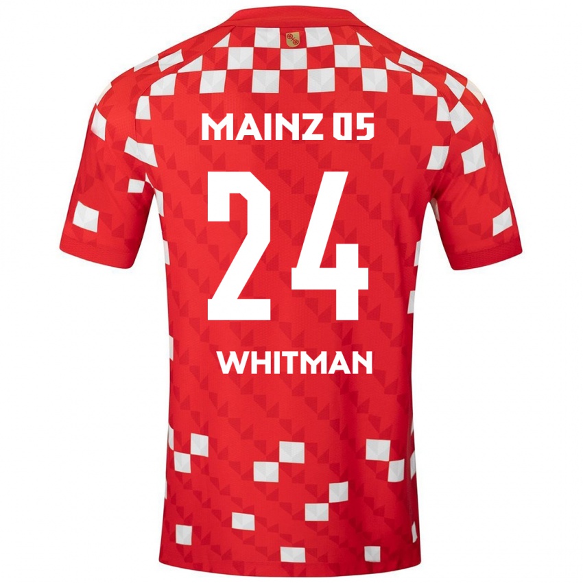 Kinderen Katherine Whitman #24 Wit Rood Thuisshirt Thuistenue 2024/25 T-Shirt