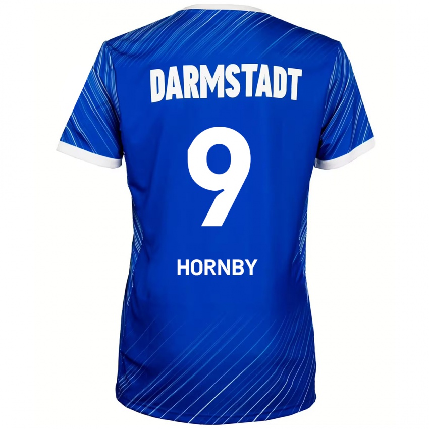 Kinderen Fraser Hornby #9 Blauw Wit Thuisshirt Thuistenue 2024/25 T-Shirt