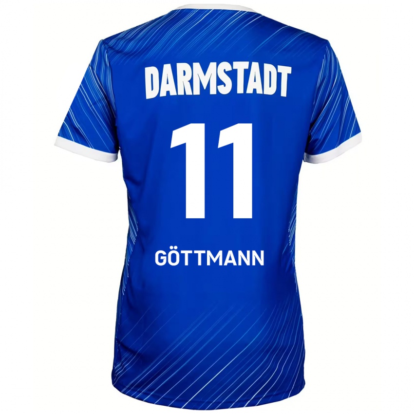 Kinderen Levin Göttmann #11 Blauw Wit Thuisshirt Thuistenue 2024/25 T-Shirt