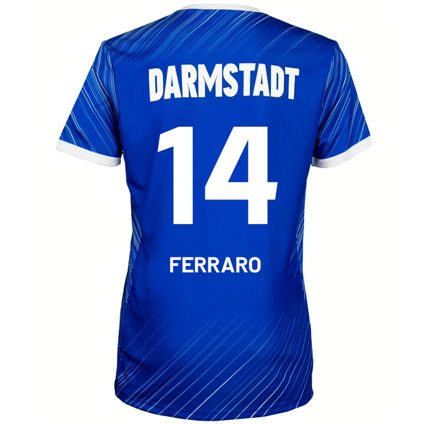 Kinderen Enzo Ferraro #14 Blauw Wit Thuisshirt Thuistenue 2024/25 T-Shirt