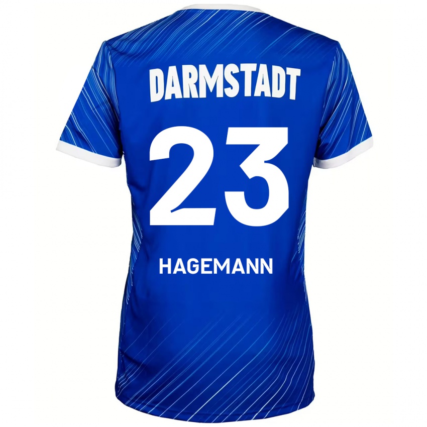 Kinderen Emil Hagemann #23 Blauw Wit Thuisshirt Thuistenue 2024/25 T-Shirt