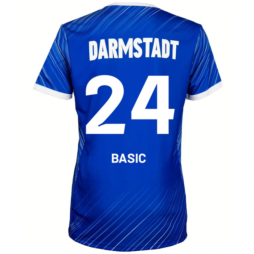 Kinderen Benjamin Basic #24 Blauw Wit Thuisshirt Thuistenue 2024/25 T-Shirt