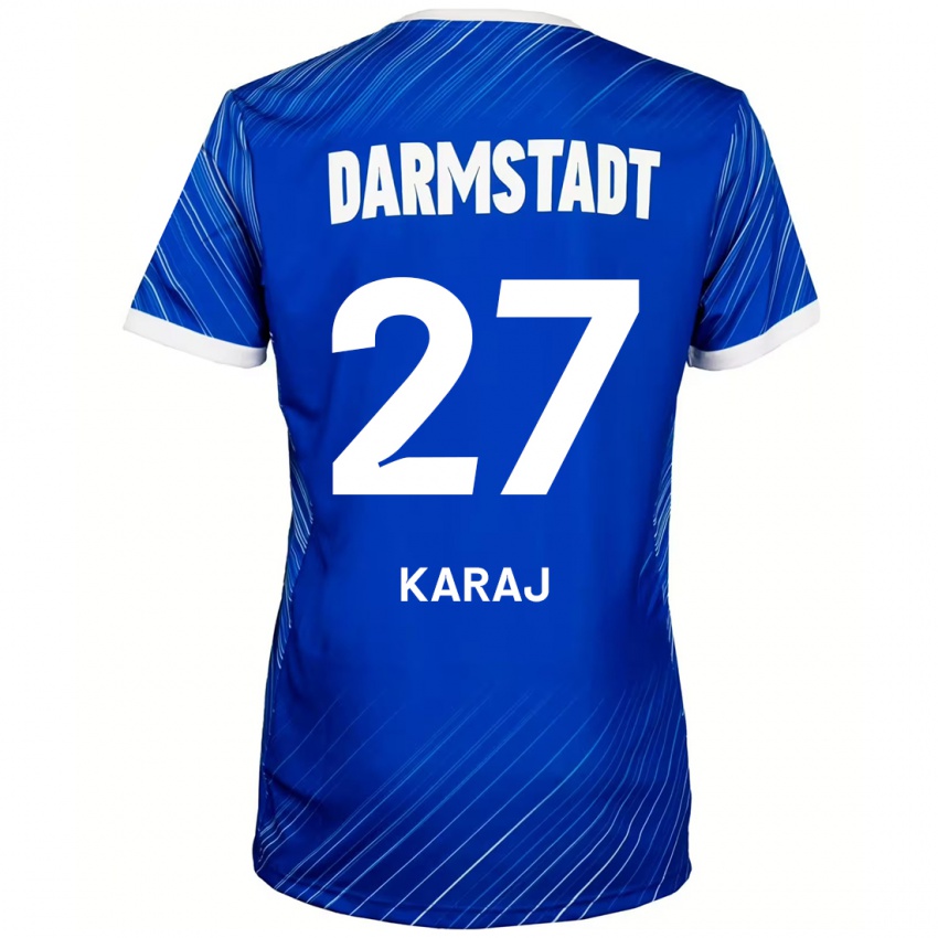 Kinderen Eraldo Karaj #27 Blauw Wit Thuisshirt Thuistenue 2024/25 T-Shirt