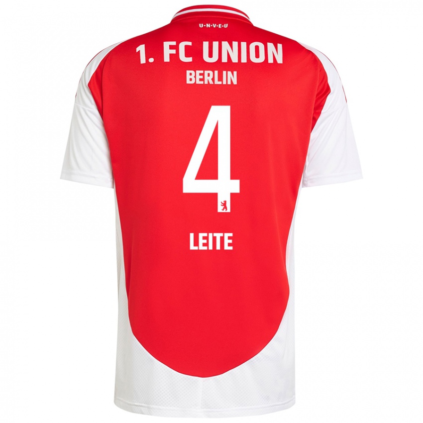 Kinderen Diogo Leite #4 Rood Wit Thuisshirt Thuistenue 2024/25 T-Shirt