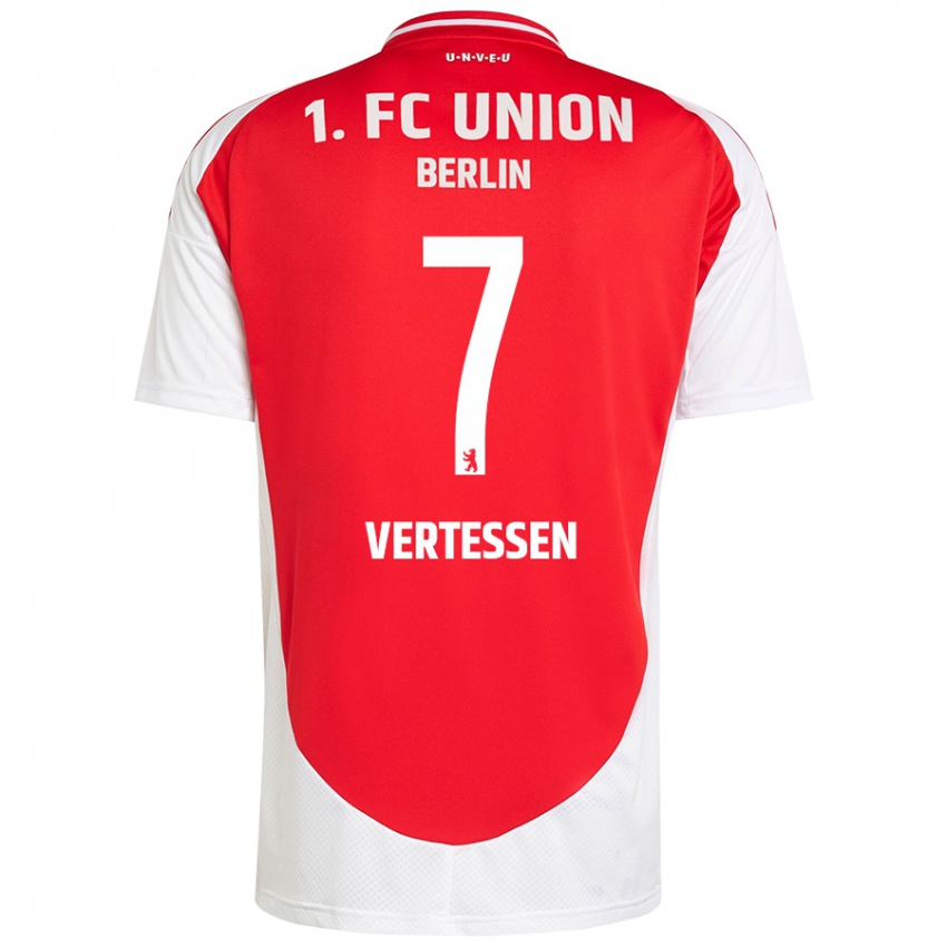 Kinderen Yorbe Vertessen #7 Rood Wit Thuisshirt Thuistenue 2024/25 T-Shirt