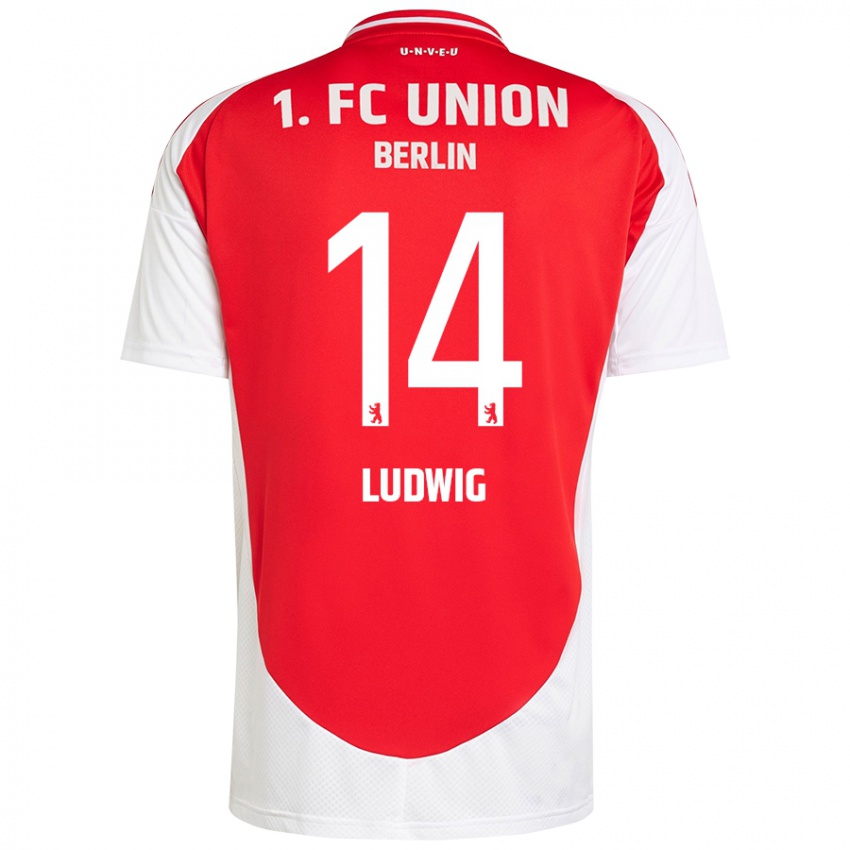 Kinderen Brandon Ludwig #14 Rood Wit Thuisshirt Thuistenue 2024/25 T-Shirt