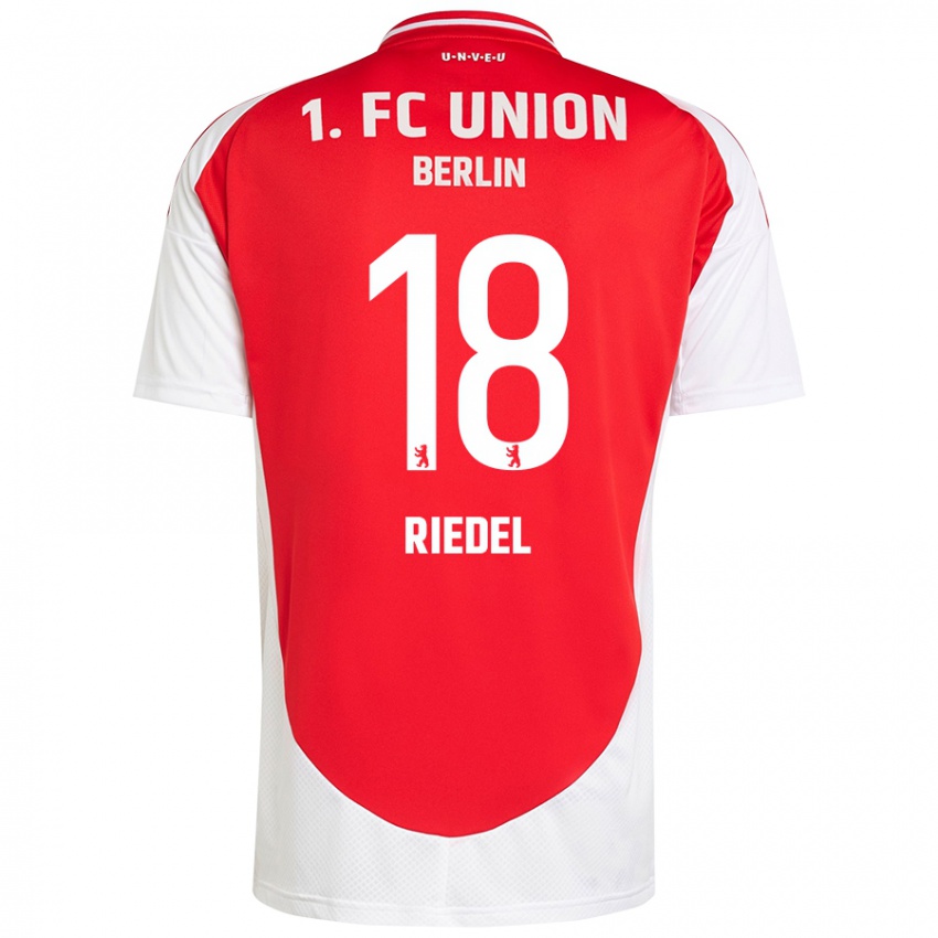 Kinderen Aaron Riedel #18 Rood Wit Thuisshirt Thuistenue 2024/25 T-Shirt