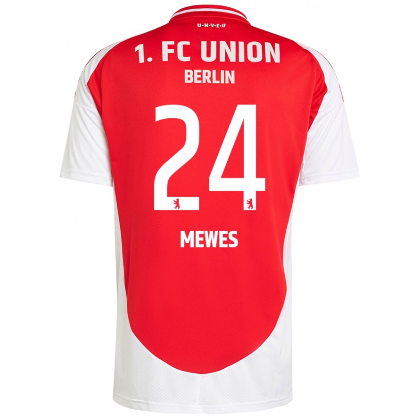 Kinderen Gennaro Mewes #24 Rood Wit Thuisshirt Thuistenue 2024/25 T-Shirt