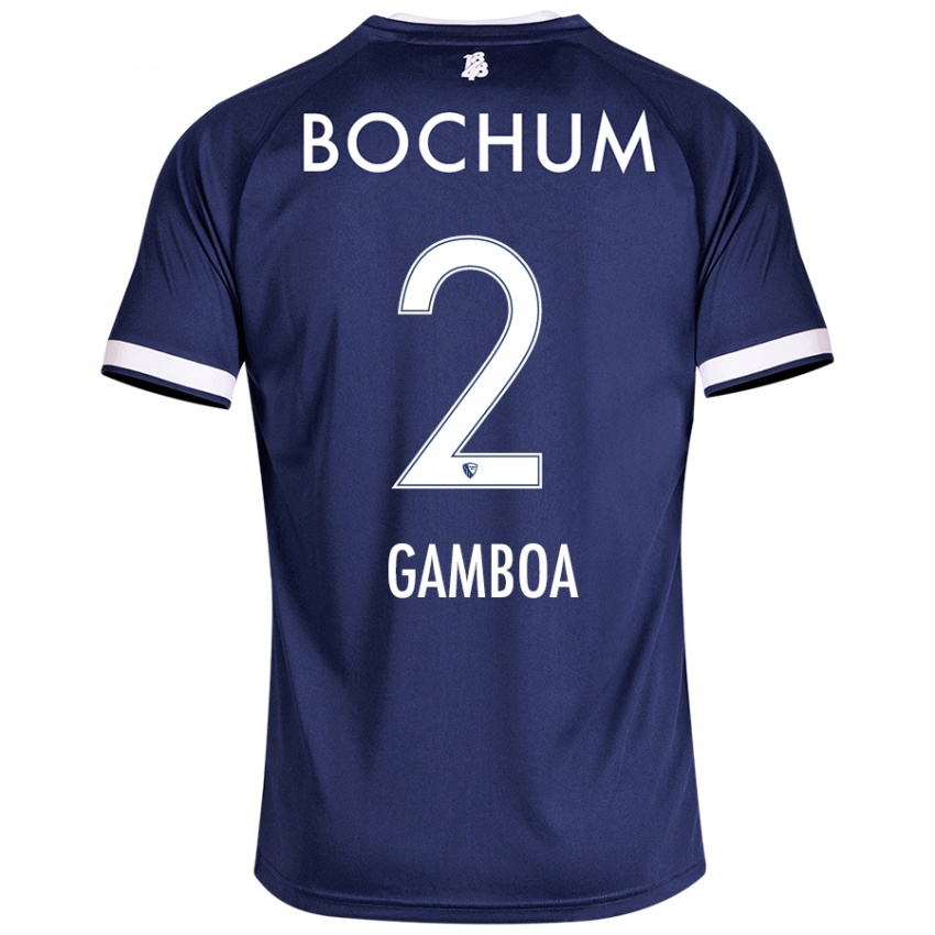 Kinderen Cristian Gamboa #2 Donkerblauw Thuisshirt Thuistenue 2024/25 T-Shirt