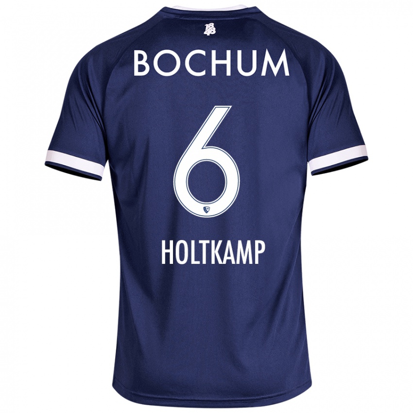 Kinderen Lars Holtkamp #6 Donkerblauw Thuisshirt Thuistenue 2024/25 T-Shirt