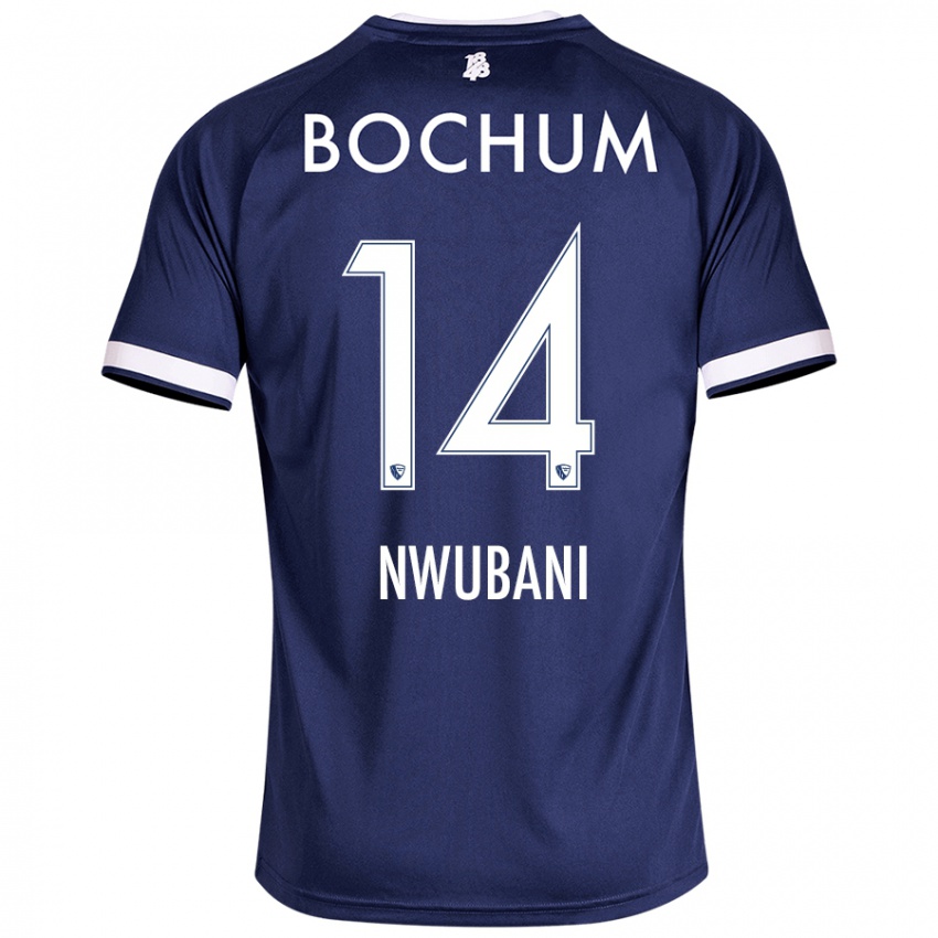 Kinderen Keleb Nwubani #14 Donkerblauw Thuisshirt Thuistenue 2024/25 T-Shirt