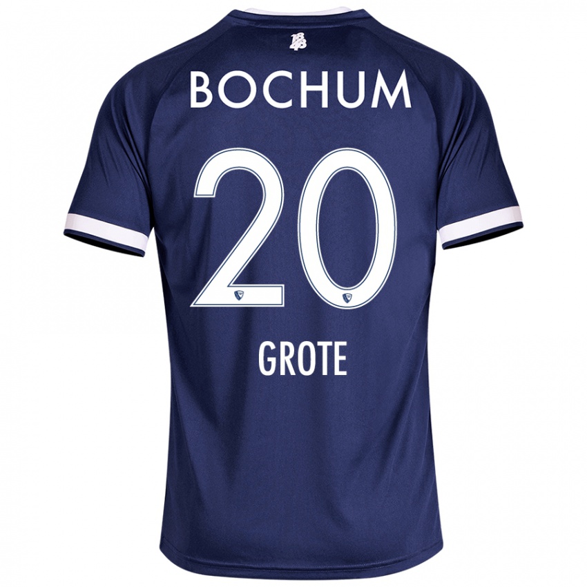 Kinderen Dennis Grote #20 Donkerblauw Thuisshirt Thuistenue 2024/25 T-Shirt