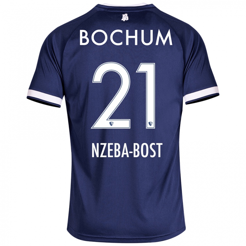 Kinderen Jan Nzeba-Bost #21 Donkerblauw Thuisshirt Thuistenue 2024/25 T-Shirt