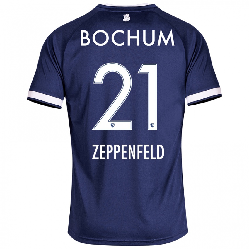 Kinderen Paul Zeppenfeld #21 Donkerblauw Thuisshirt Thuistenue 2024/25 T-Shirt