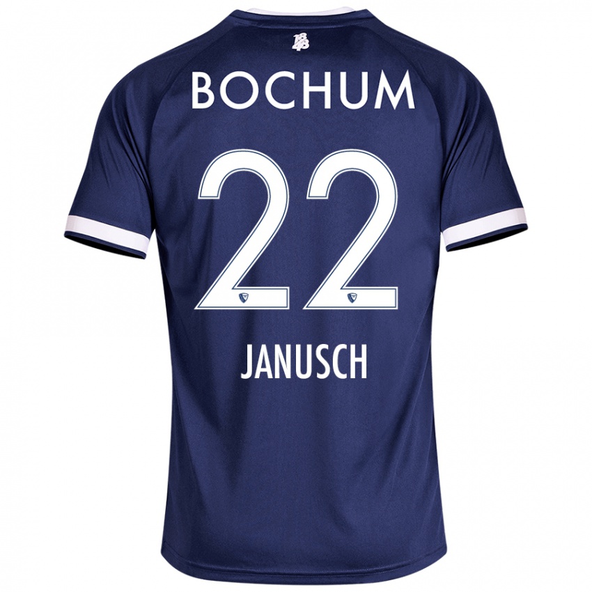 Kinderen Thees Janusch #22 Donkerblauw Thuisshirt Thuistenue 2024/25 T-Shirt