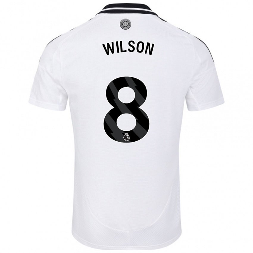 Kinderen Harry Wilson #8 Wit Thuisshirt Thuistenue 2024/25 T-Shirt