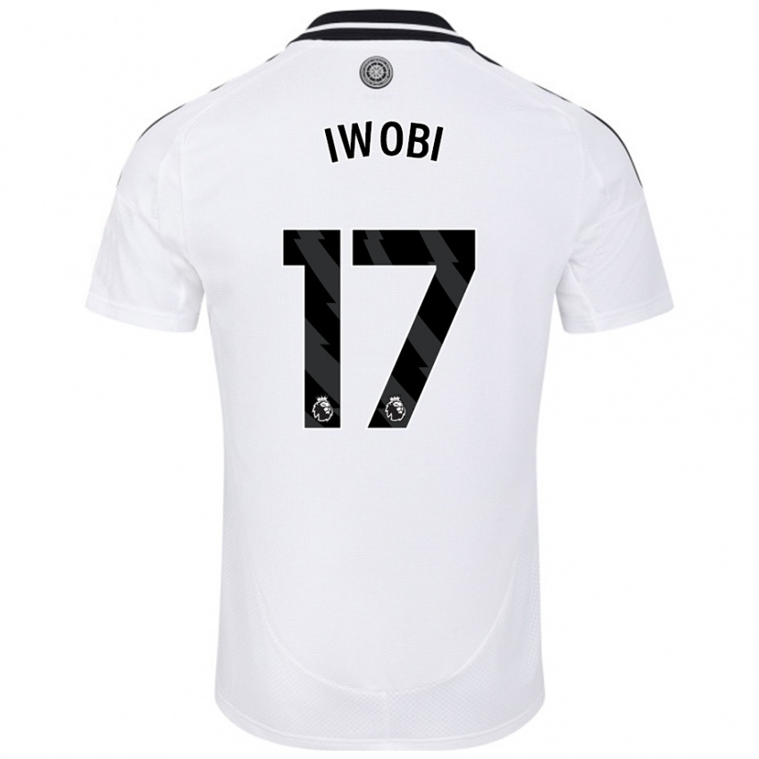 Kinderen Alex Iwobi #17 Wit Thuisshirt Thuistenue 2024/25 T-Shirt