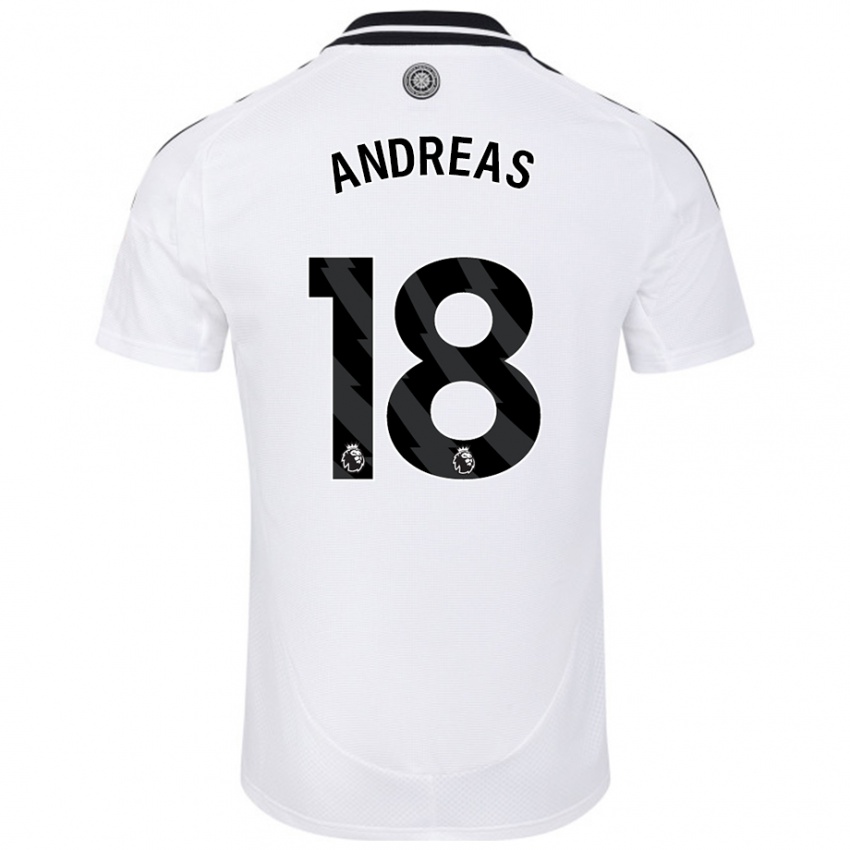 Kinderen Andreas Pereira #18 Wit Thuisshirt Thuistenue 2024/25 T-Shirt