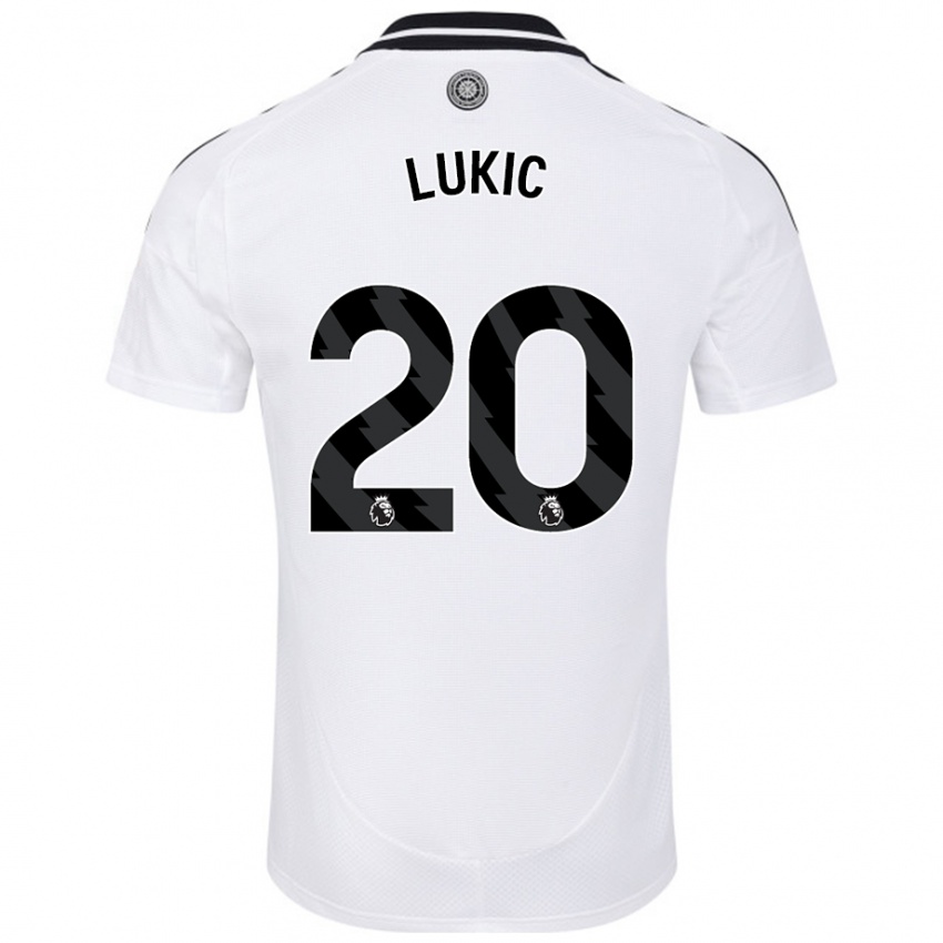 Kinderen Saša Lukić #20 Wit Thuisshirt Thuistenue 2024/25 T-Shirt