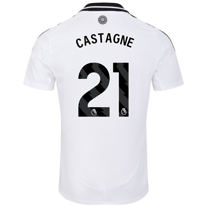 Kinderen Timothy Castagne #21 Wit Thuisshirt Thuistenue 2024/25 T-Shirt