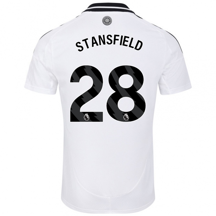 Kinderen Jay Stansfield #28 Wit Thuisshirt Thuistenue 2024/25 T-Shirt