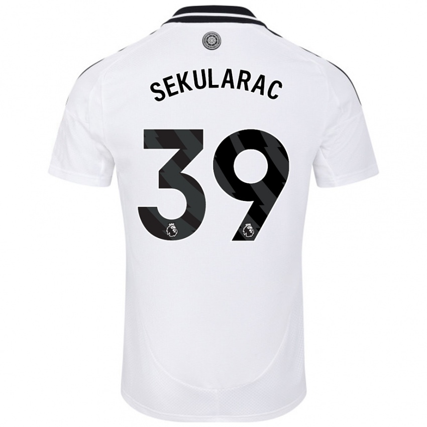 Kinderen Kristian Sekularac #39 Wit Thuisshirt Thuistenue 2024/25 T-Shirt