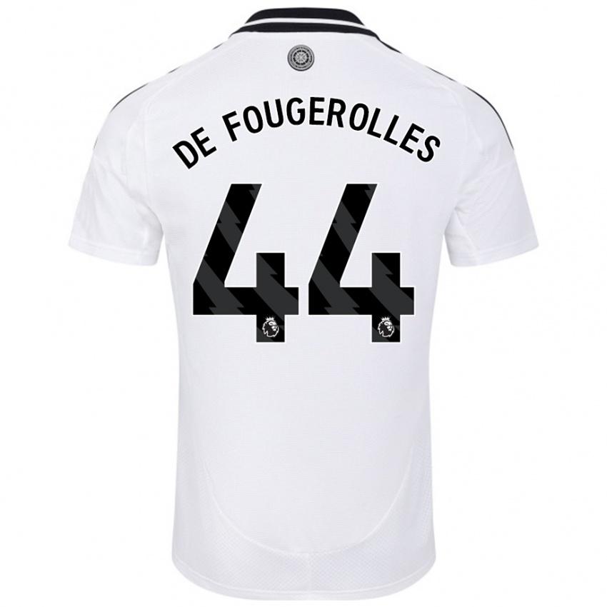 Kinderen Luc De Fougerolles #44 Wit Thuisshirt Thuistenue 2024/25 T-Shirt