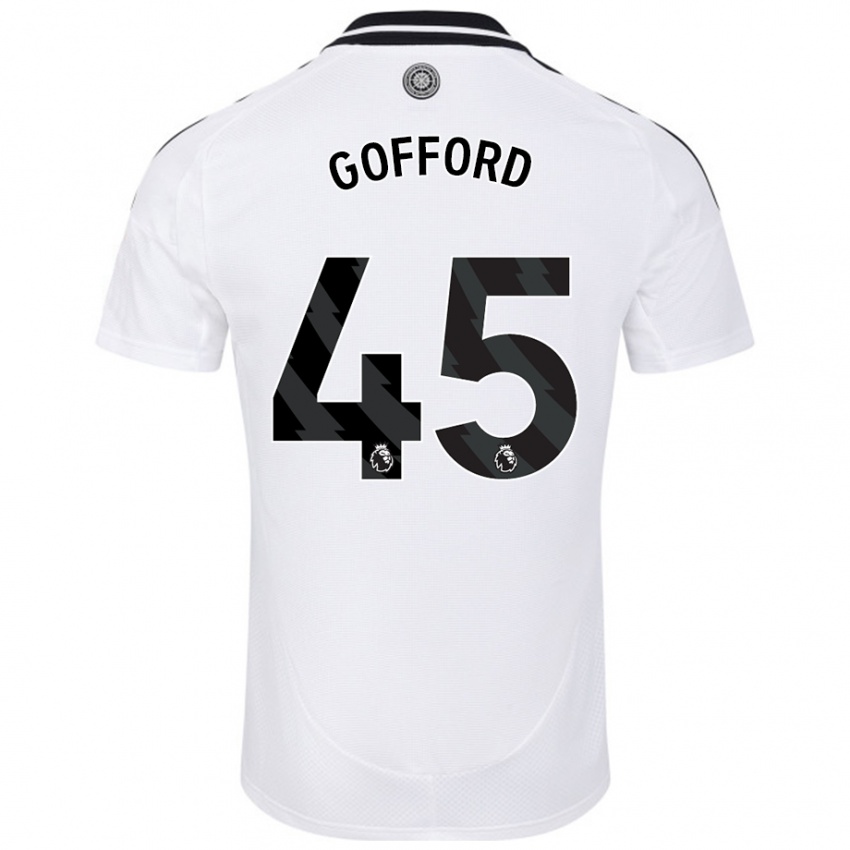 Kinderen Oliver Gofford #45 Wit Thuisshirt Thuistenue 2024/25 T-Shirt