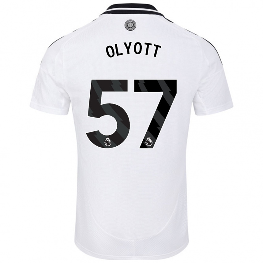 Kinderen Tom Olyott #57 Wit Thuisshirt Thuistenue 2024/25 T-Shirt