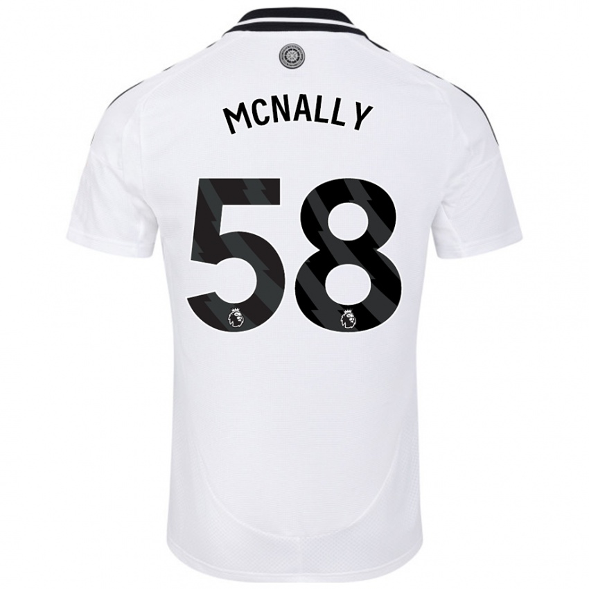 Kinderen Alfie Mcnally #58 Wit Thuisshirt Thuistenue 2024/25 T-Shirt