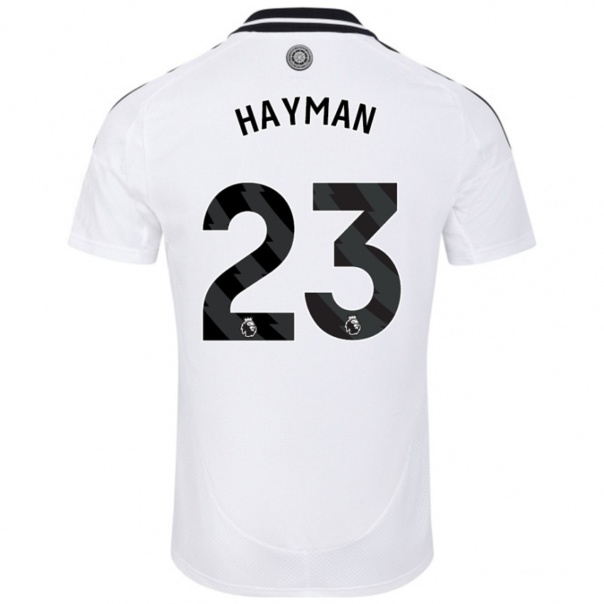 Kinderen Alex Hayman #23 Wit Thuisshirt Thuistenue 2024/25 T-Shirt