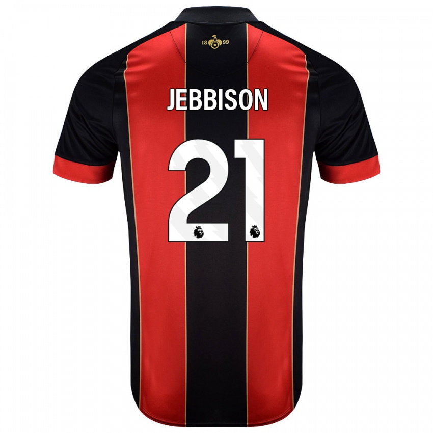 Kinderen Daniel Jebbison #21 Rood Zwart Thuisshirt Thuistenue 2024/25 T-Shirt